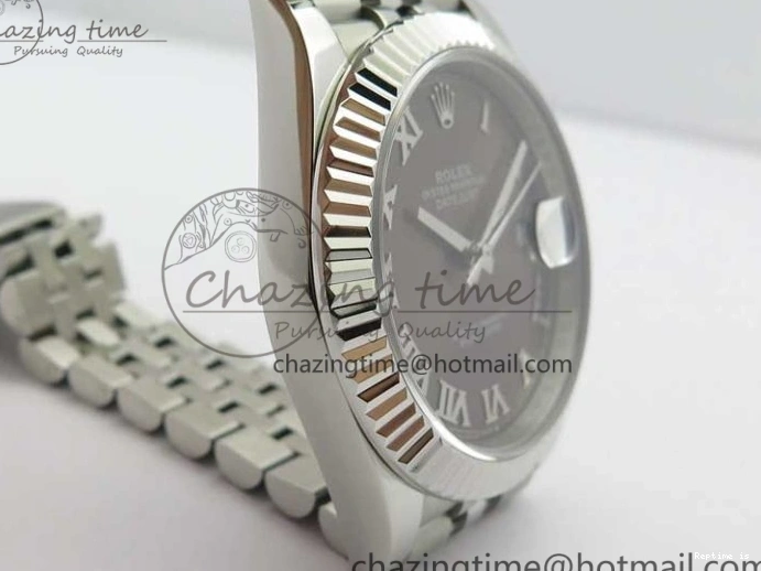 1219 DateJust 41mm 126334 SS BP Maker 1:1 Best Edition New Version Gray Roman Dial on Jubilee Bracelet Reliable 3035